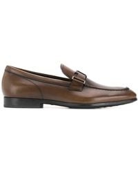 Tod's - T Logo Leather Loafers - Lyst