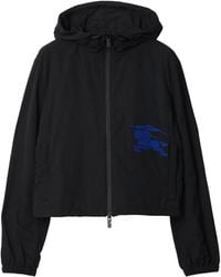 Burberry - Ekd-Embroidered Cropped Jacket - Lyst