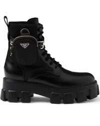 Prada - モノリス レザーブーツ - Lyst