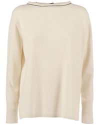 Kangra - Trim Crew-Neck Sweater - Lyst