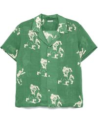 Bode - Football-Pattern Shirt - Lyst