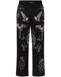 Philipp Plein - Eagle-Motif Drawstring Track Pants - Lyst