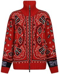 Giada Benincasa - Soho Intarsia-Knit Zip-Up Cardigan - Lyst