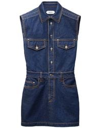 Versace - Denim Mini Dress - Lyst