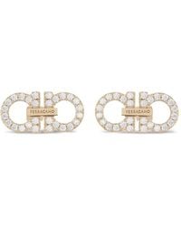 Ferragamo - Double Gancini Earrings - Lyst