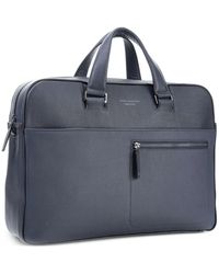 Piquadro - David Grained-Leather Briefcase - Lyst