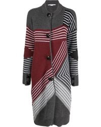 Stella McCartney - S By S 3D Striped Virgin Wool Cardi-Coat - Lyst