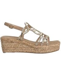 Alma En Pena. - Crystal-Embellished Wedge Sandals - Lyst
