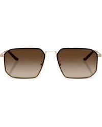 Emporio Armani - Geometric-Frame Sunglasses - Lyst