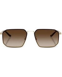 Emporio Armani - Geometric-Frame Sunglasses - Lyst