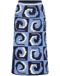 Carolina K - Spiral-Pattern Crochet-Knit Skirt - Lyst