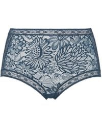 Eres - Volute Slip Met Bloemenkant - Lyst