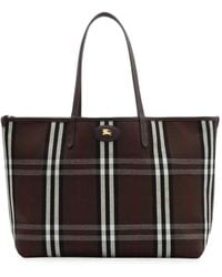 Burberry - Borsa Tote Bloomsbury Media Reversibile - Lyst