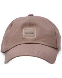 BOSS - Logo-appliqué Cotton Cap - Lyst