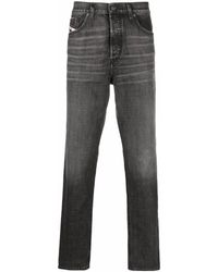 DIESEL - Straight-leg Dark-wash Jeans - Lyst