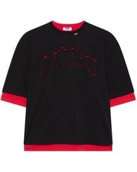 Gcds - Cutout T-Shirt Im Layering-Look - Lyst