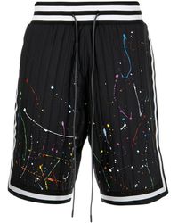 Mostly Heard Rarely Seen - Quilted Paint-splatter Shorts - Lyst