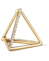 Shihara - Diamond Triangle Earring 15 (03) - Lyst