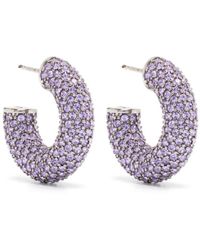 AMINA MUADDI - Small Cameron Crystal-embellished Earrings - Lyst