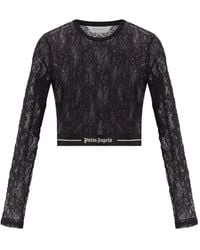 Palm Angels - Top de manga larga con encaje - Lyst