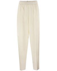 Fabiana Filippi - Tapered-Leg Elasticated-Waist Trousers - Lyst