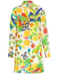 Amir Slama - Floral Print Shirt Dress - Lyst