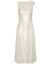 ROTATE BIRGER CHRISTENSEN - Robe Évasée À Sequins - Lyst