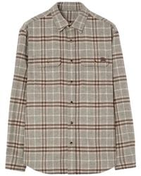 Burberry - Check Wool Flannel Overshirt - Lyst