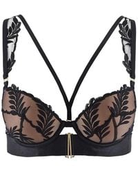 Aubade - Queen Of Shadow Embroidered Plunge Bra - Lyst