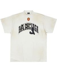 Balenciaga - Skater T-Shirt mit Logo-Applikation - Lyst