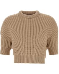 Sportmax - Ribbed-Knit Cropped Sweater - Lyst