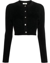 Sandro Cher Cropped Cardigan in Natural 