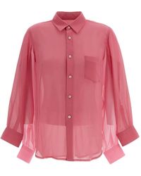 Comme des Garçons - Sheer-Panelled Button-Down Shirt - Lyst
