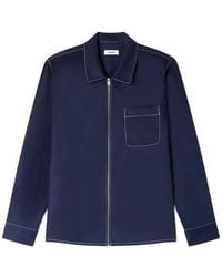 Sandro - Loose-Fit Zip-Up Shirt - Lyst