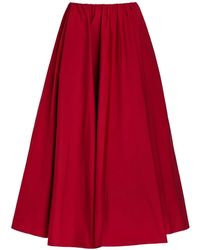 STAUD - Milano Pleated High-Waisted Skirt - Lyst