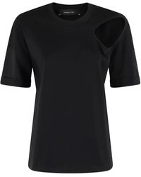 FEDERICA TOSI - Jersey-Top mit Cut-Outs - Lyst