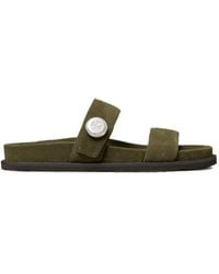 Tory Burch - Romy Sport Logo-Plaque Sandals - Lyst