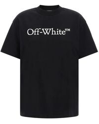 Off-White c/o Virgil Abloh - Big Logo Bookish Logo-Print T-Shirt - Lyst