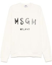 MSGM - Logo-Print Sweatshirt - Lyst