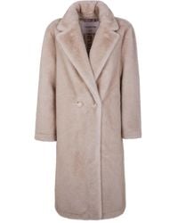 VALENTINI 1972 - Double-Breasted Faux-Fur Coat - Lyst