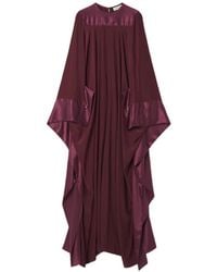 Lanvin - Robe Longue À Bretelles En Charmeuse - Lyst