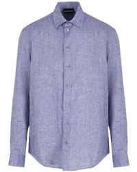 Emporio Armani - リネンシャツ - Lyst