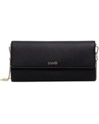 Liu Jo - Logo-Plaque Chain-Strap Clutch Bag - Lyst