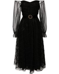 Nissa - Schulterfreies Kleid mit Tüll - Lyst