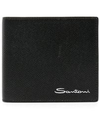Santoni - Bi-fold Leather Wallet - Lyst