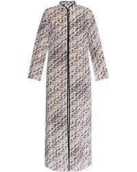 Tory Burch - Midi-Jurk Met Patroon - Lyst