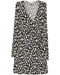 Patrizia Pepe - Printed Wrap Mini Dress - Lyst