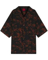 HUGO - Abstract-Print Short-Sleeve Shirt - Lyst