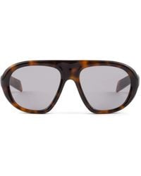 Prada - Tortoiseshell-Effect Pilot-Frame Sunglasses - Lyst