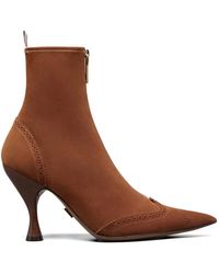 Thom Browne - 90Mm Wingtip Suede Ankle Boots - Lyst